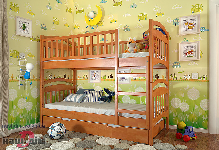 Смайл дитяче двохярусне ліжко Арбор ID1102a-3 ціна та параметри товару