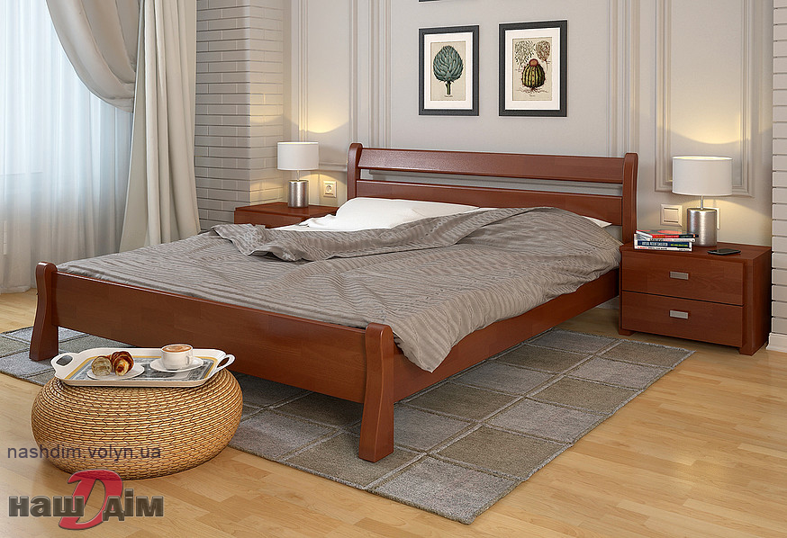 Венеція - двоспальне ліжко з масиву дерева ID1109a-6 фото з каталогу виробника
