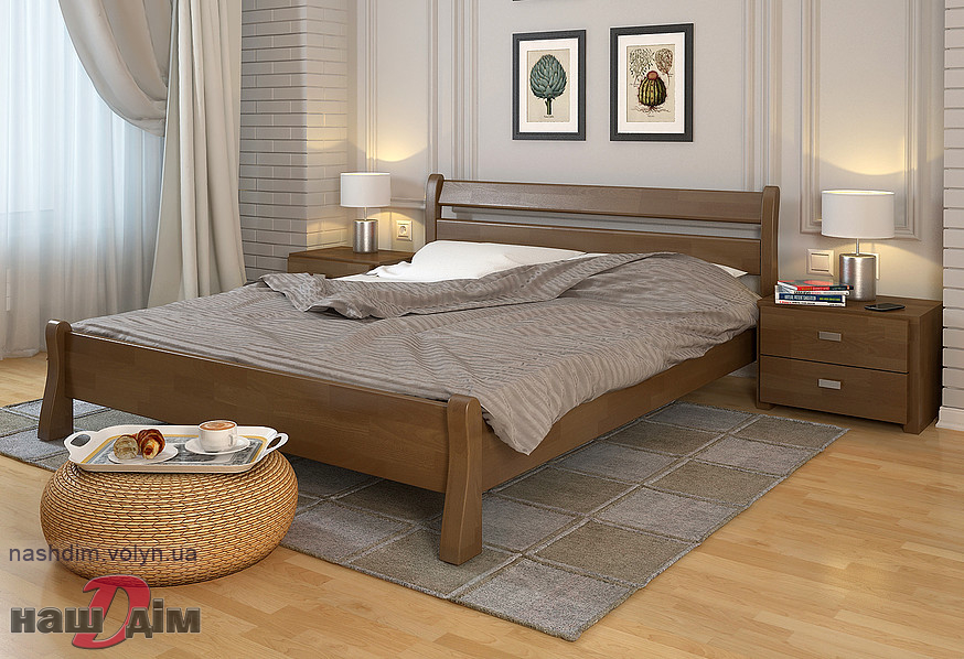 Венеція - двоспальне ліжко з масиву дерева ID1109a-5 зображення в реальному розмірі