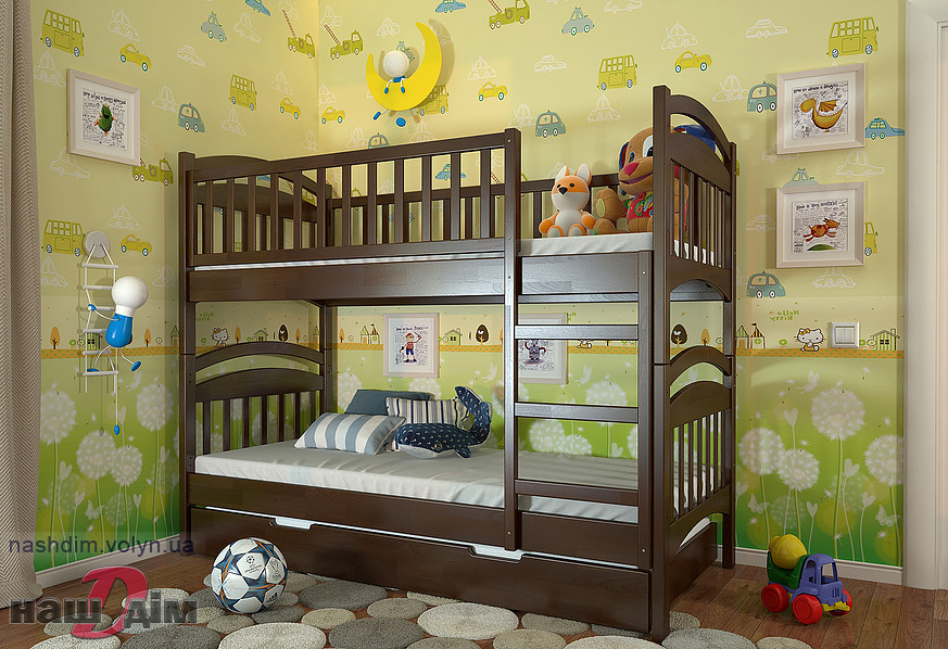 Смайл дитяче двохярусне ліжко Арбор ID1102a-4 колір та розміри товару