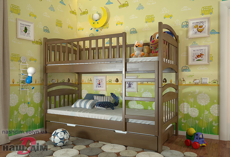 Смайл дитяче двохярусне ліжко Арбор ID1102a-5 зображення в реальному розмірі