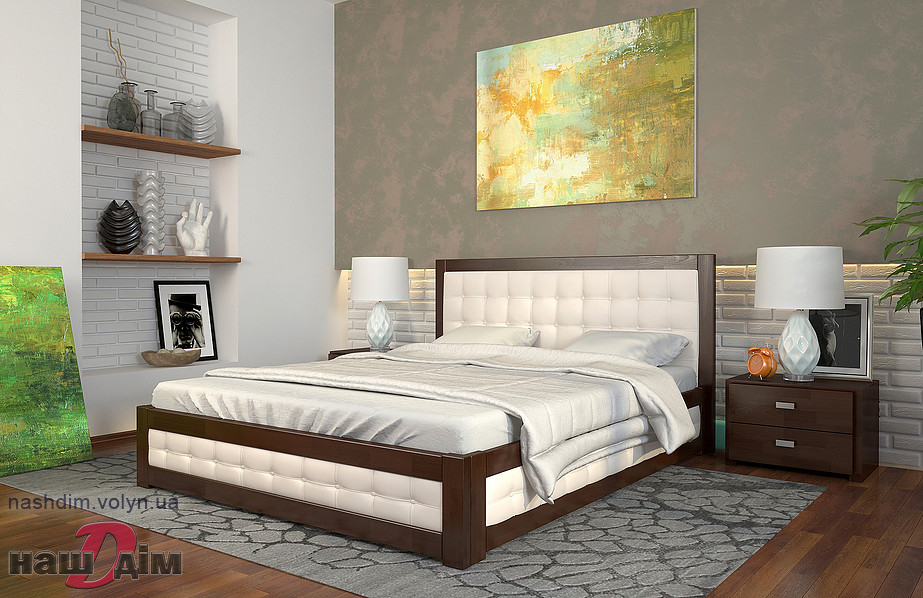 Рената М - двоспальне ліжко з масиву дерева ID1103a-6 фото з каталогу виробника