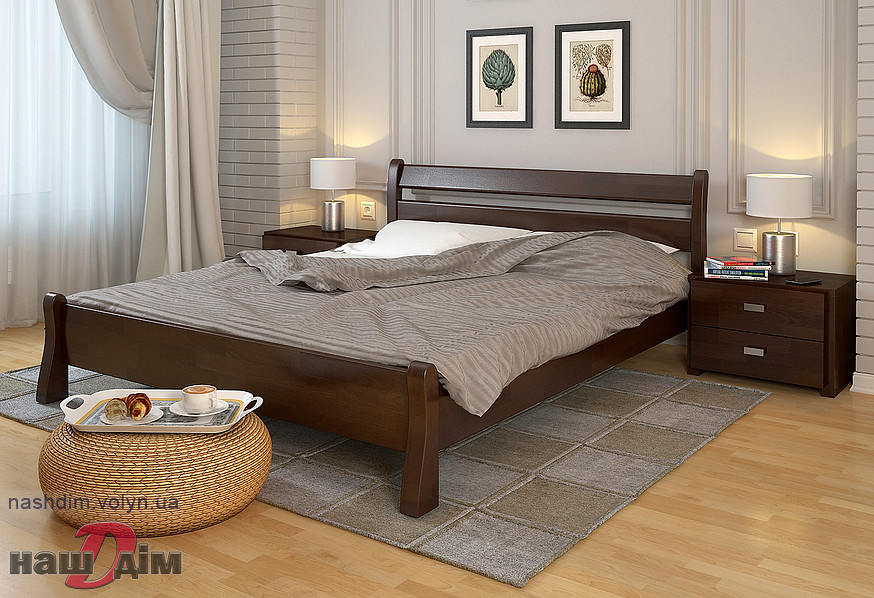 Венеція - двоспальне ліжко з масиву дерева ID1109a-4 колір та розміри товару