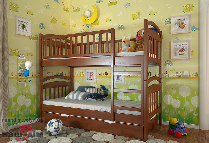 Смайл дитяче двохярусне ліжко Арбор ID1102a-6 фото з каталогу виробника
