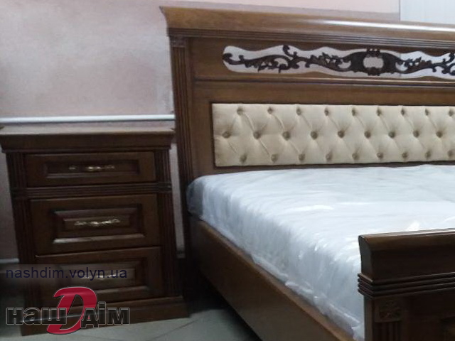 Антоніна ліжко з дуба + комод в спальню ID1206a-3 ціна та параметри товару