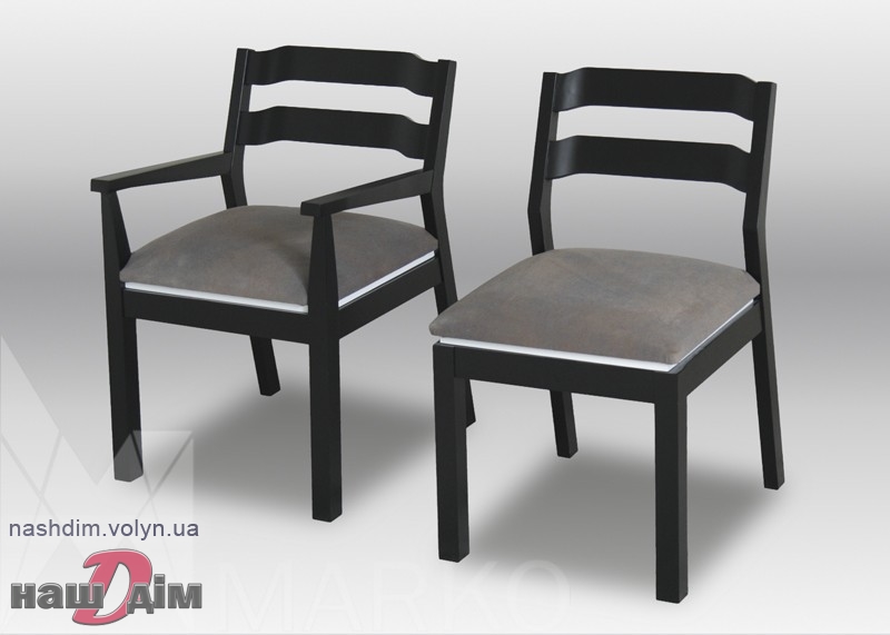 Navi чорний стіл і стільці - комплект з дуба ID1212a-4 колір та розміри товару