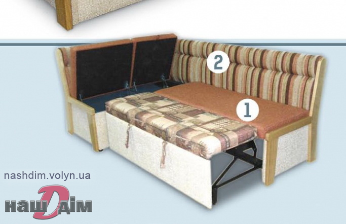 Етюд кутовий диван на кухню ID1231a-4 колір та розміри товару