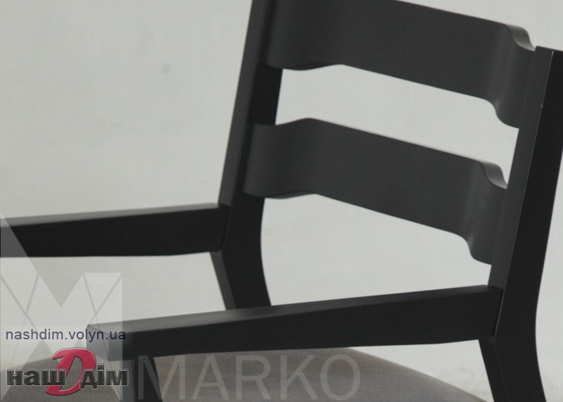 Navi чорний стіл і стільці - комплект з дуба ID1212a-5 зображення в реальному розмірі