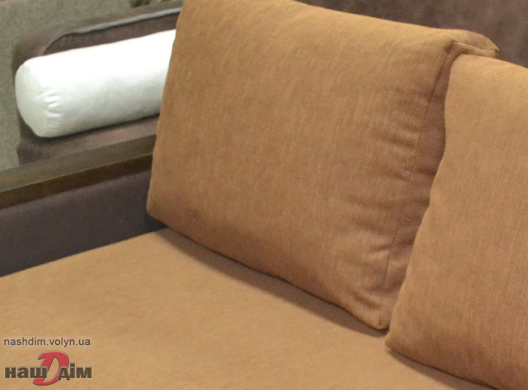 Кроко - диван софа бюджетного класу коричнева ID423-5 зовнішній вигляд на фото