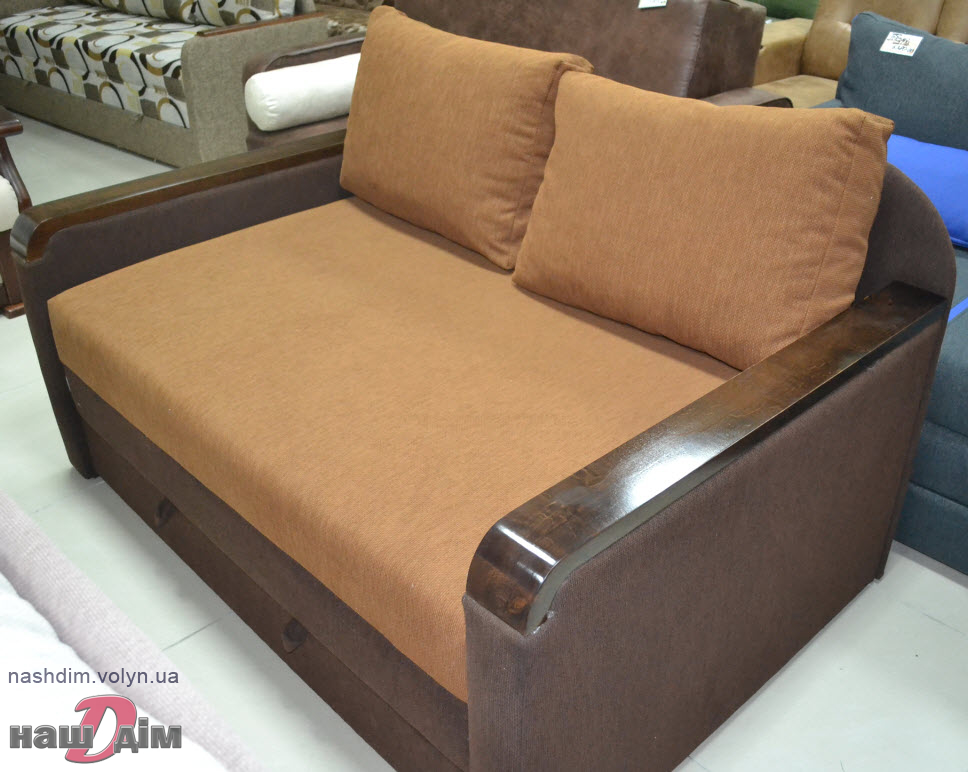 Кроко - диван софа бюджетного класу коричнева ID423-1 Фотографія з вітрини магазину